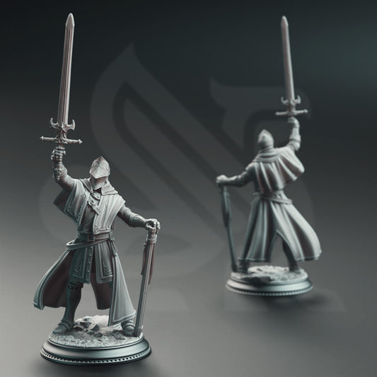 Vicar Atticus, the Priest Knight by DM Stash | Unpainted | Print on Demand | Use Code FREESHIP50