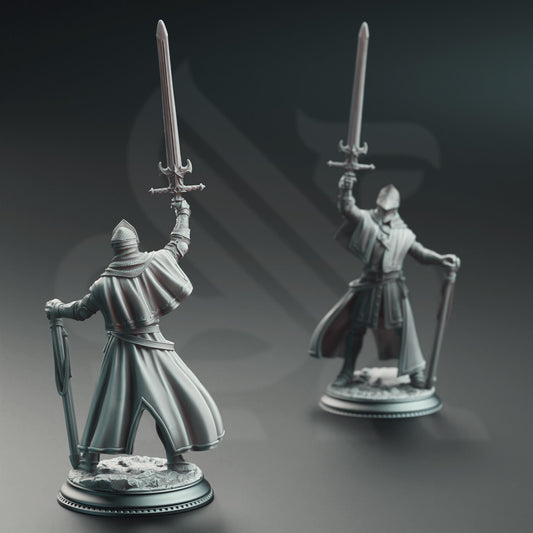Vicar Atticus, the Priest Knight by DM Stash | Unpainted | Print on Demand | Use Code FREESHIP50
