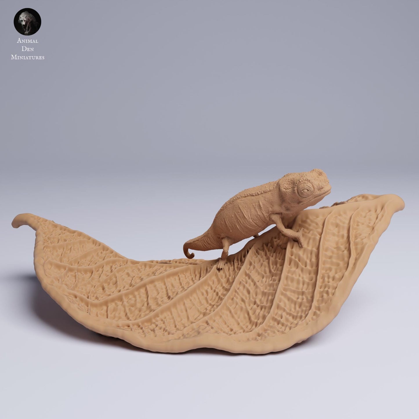 Nosy Hara Leaf Chameleon 3:1 scale by Animal Den | Unpainted | Print on Demand | Use Code FREESHIP50
