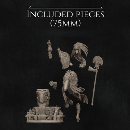 Necalin, the Priestess of Death by Nerikson | Unpainted | Print on Demand | Use Code FREESHIP50