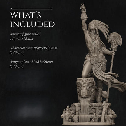 Necalin, the Priestess of Death by Nerikson | Unpainted | Print on Demand | Use Code FREESHIP50