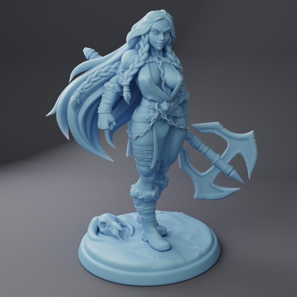 Inga, Barbarian by Twin Goddess Miniatures | Unpainted | Print on Demand | Use Code FREESHIP50