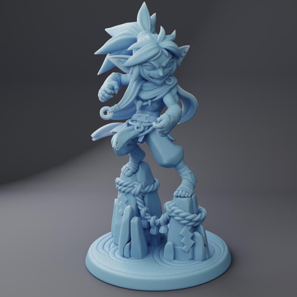 Saru, Goblin Monk by Twin Goddess Miniatures | Unpainted | Print on Demand | Use Code FREESHIP50