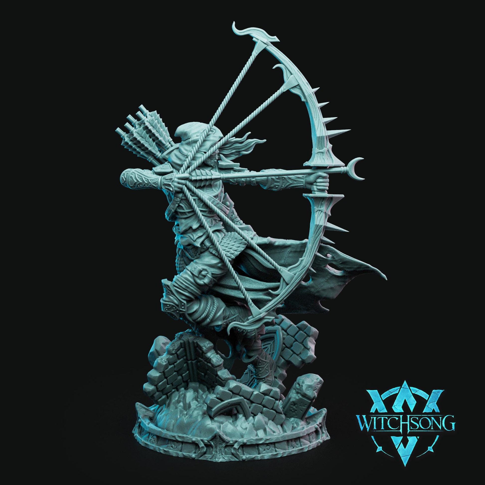 Archer, Knight Horror Lieutenant by Witchsong Miniatures | Unpainted | Print on Demand | Use Code FREESHIP50