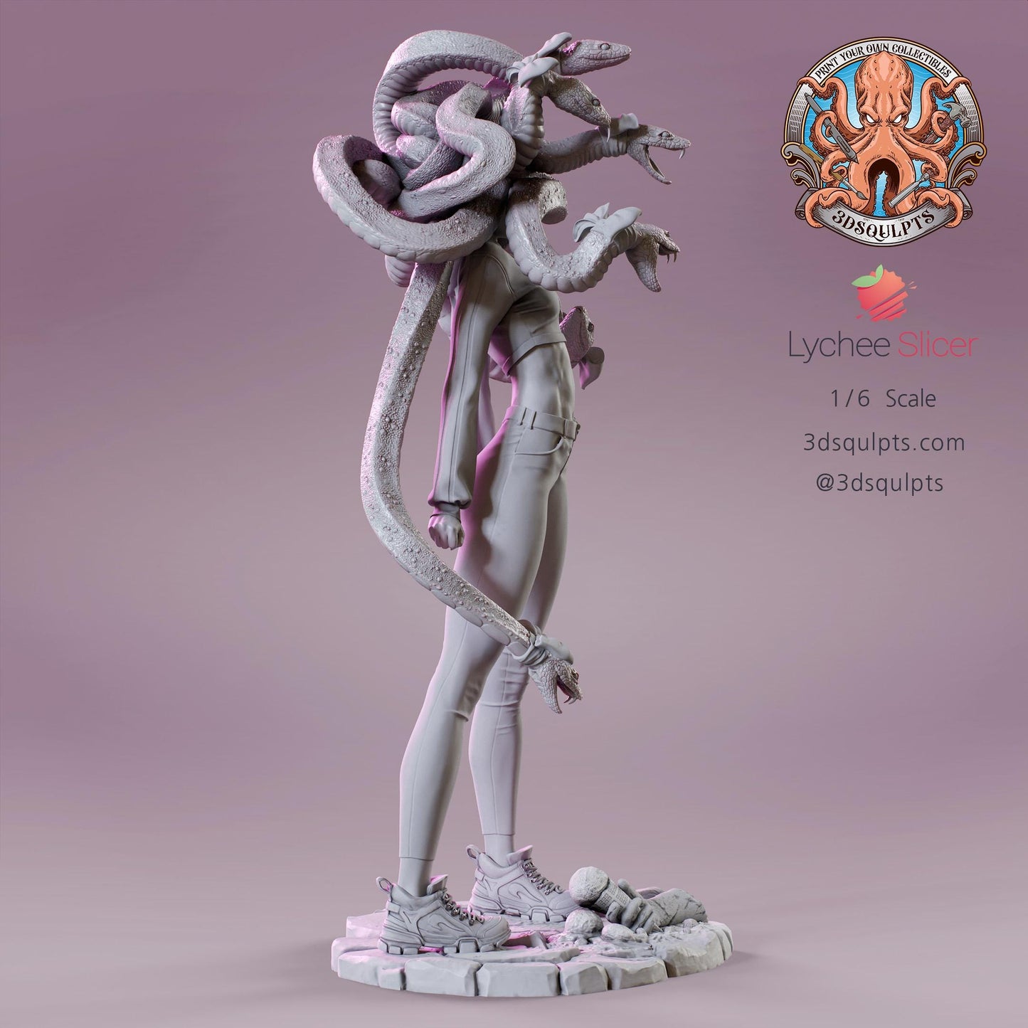 Medusa's First Date by 3dSqulpts | Unpainted | Print on Demand | Use Code FREESHIP50