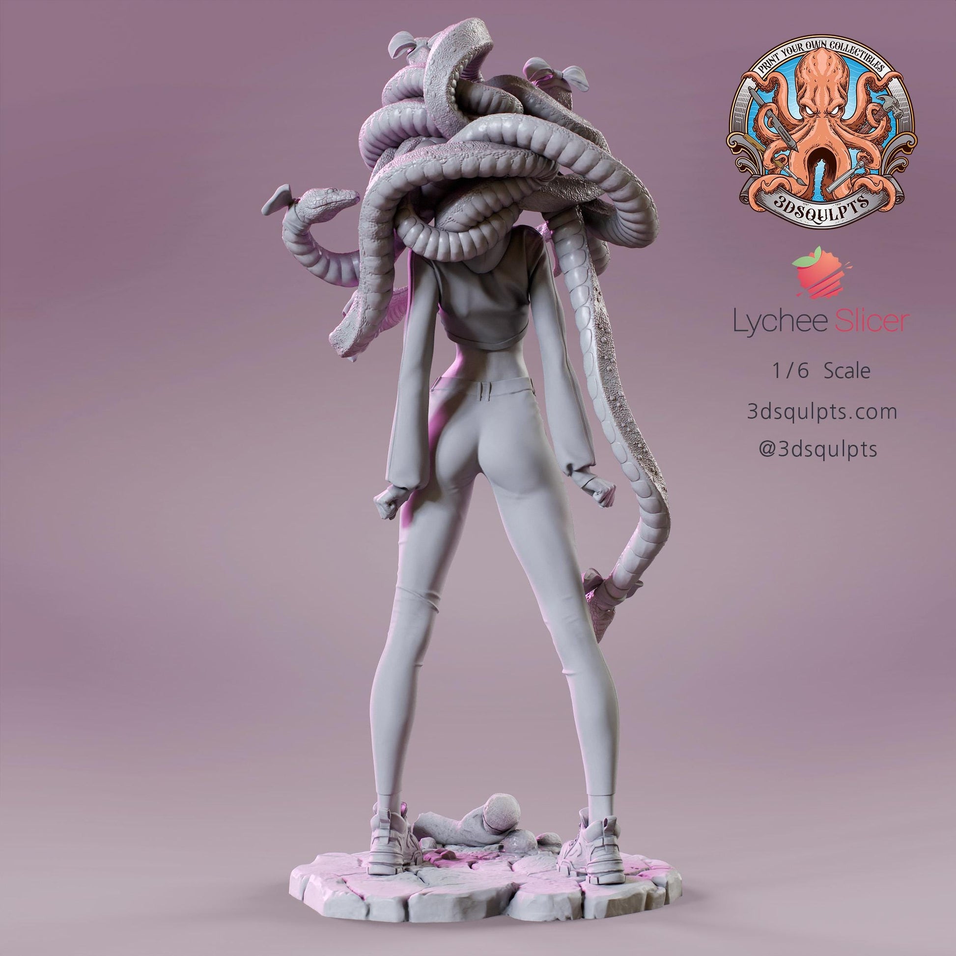 Medusa's First Date by 3dSqulpts | Unpainted | Print on Demand | Use Code FREESHIP50