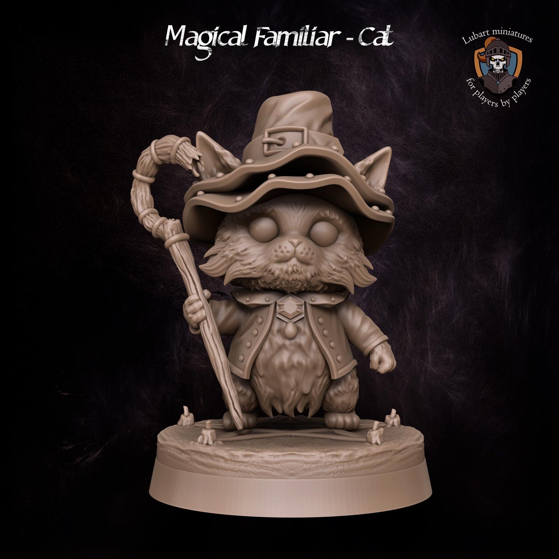 Magical Cat Familiar by Lubart Miniatures | Unpainted | Print on Demand | Use Code FREESHIP50