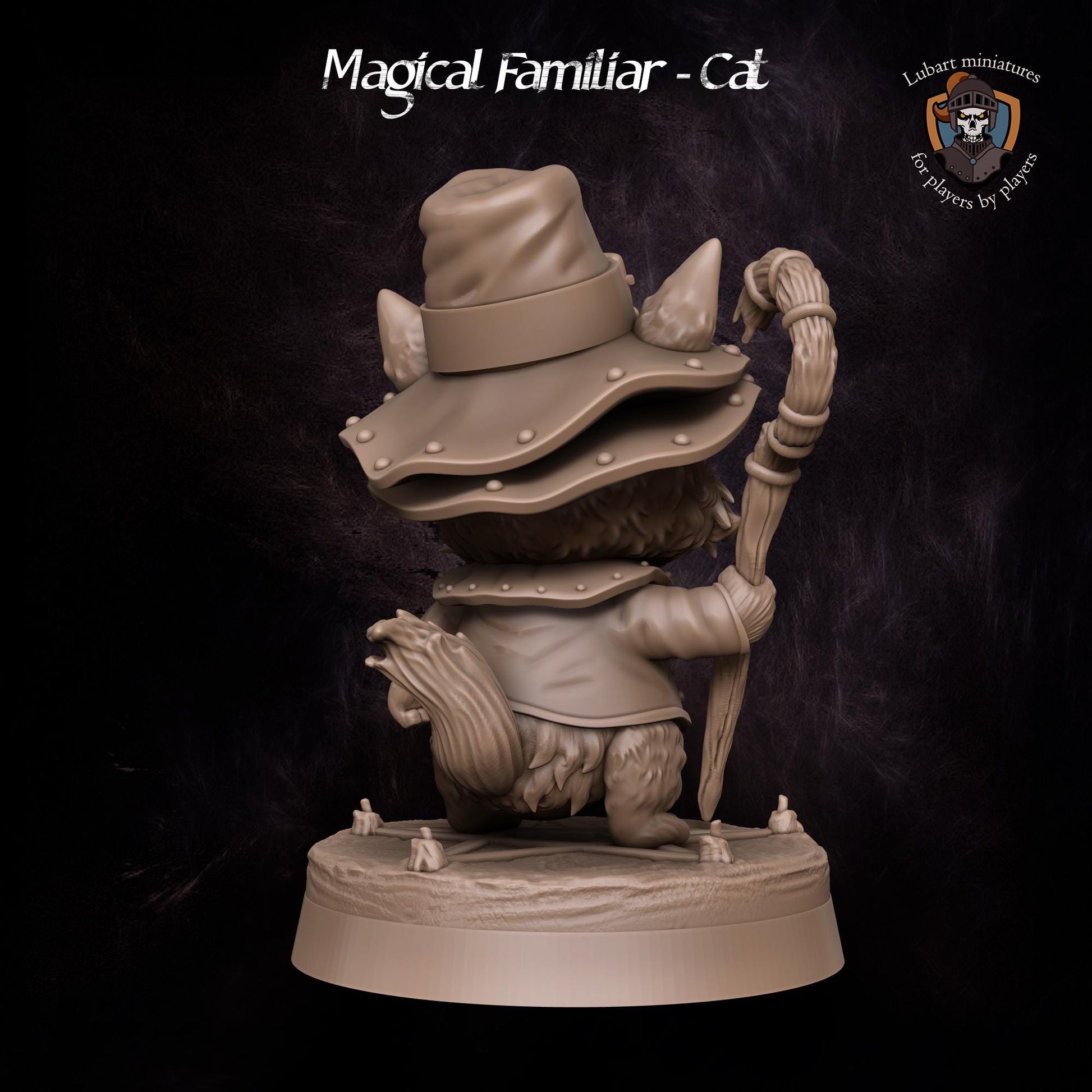 Magical Cat Familiar by Lubart Miniatures | Unpainted | Print on Demand | Use Code FREESHIP50
