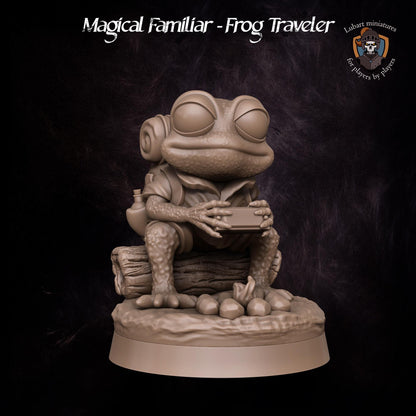 Magical Frog Traveler Familiar by Lubart Miniatures | Unpainted | Print on Demand | Use Code FREESHIP50