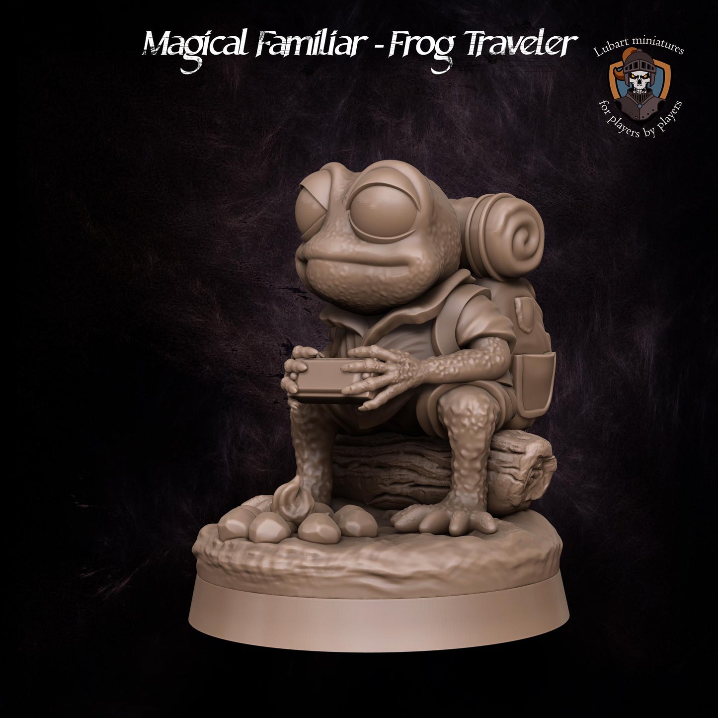 Magical Frog Traveler Familiar by Lubart Miniatures | Unpainted | Print on Demand | Use Code FREESHIP50