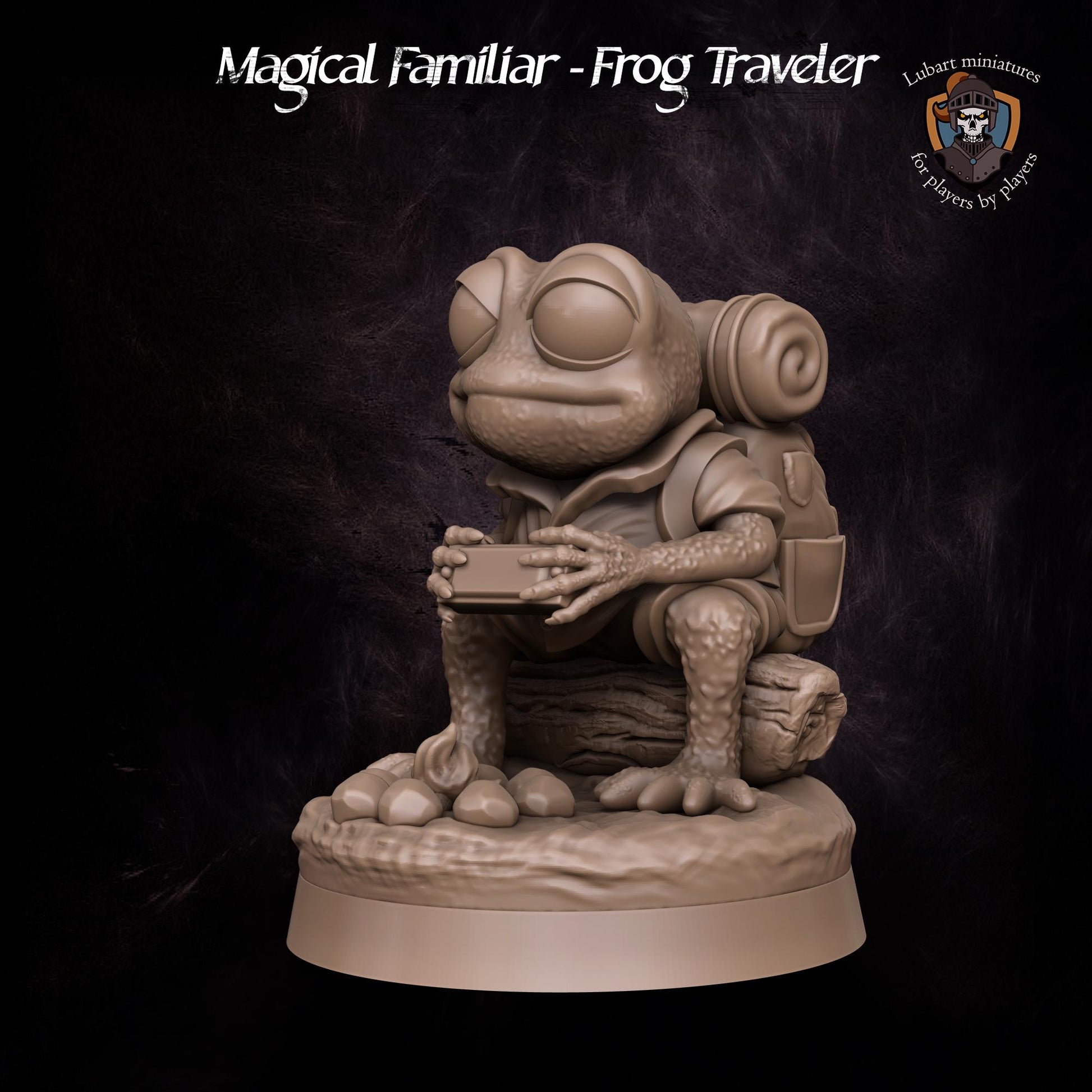 Magical Frog Traveler Familiar by Lubart Miniatures | Unpainted | Print on Demand | Use Code FREESHIP50
