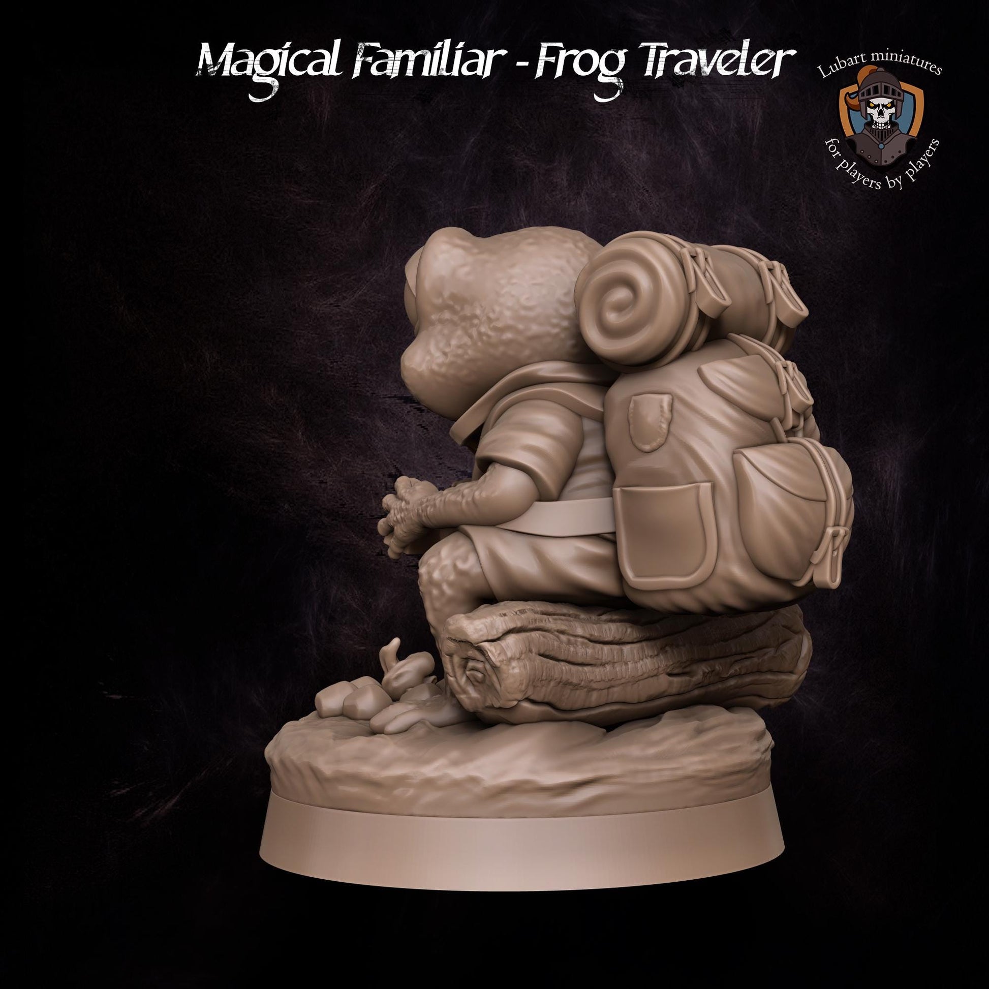Magical Frog Traveler Familiar by Lubart Miniatures | Unpainted | Print on Demand | Use Code FREESHIP50