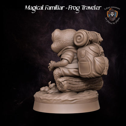 Magical Frog Traveler Familiar by Lubart Miniatures | Unpainted | Print on Demand | Use Code FREESHIP50