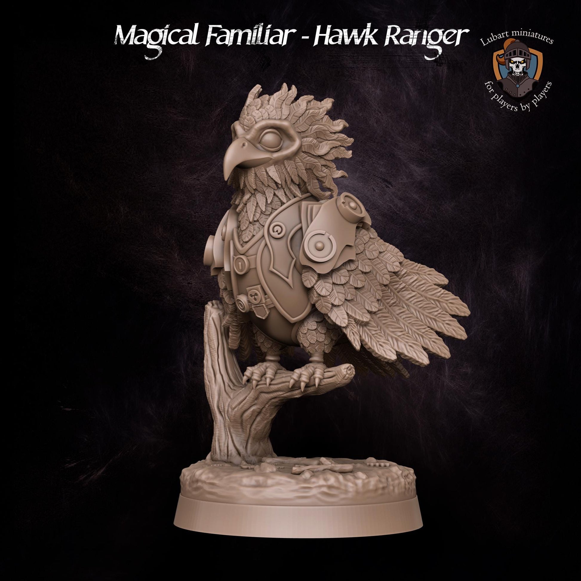 Magical Hawk Ranger Familiar by Lubart Miniatures | Unpainted | Print on Demand | Use Code FREESHIP50
