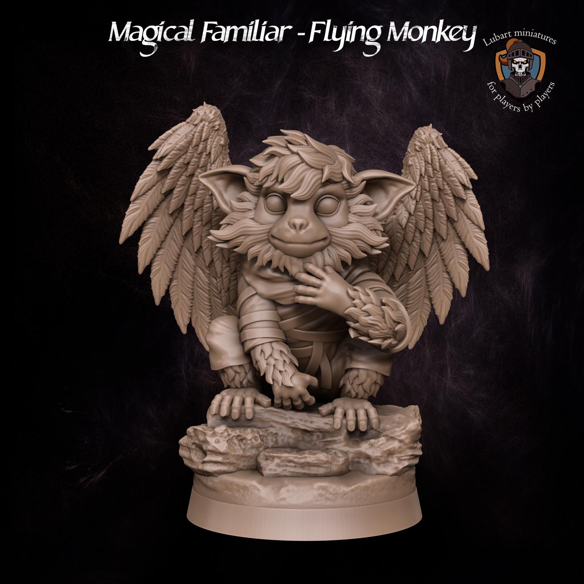 Magical Flying Monkey Familiar by Lubart Miniatures | Unpainted | Print on Demand | Use Code FREESHIP50