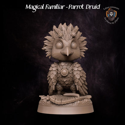 Magical Parrot Druid Familiar by Lubart Miniatures | Unpainted | Print on Demand | Use Code FREESHIP50
