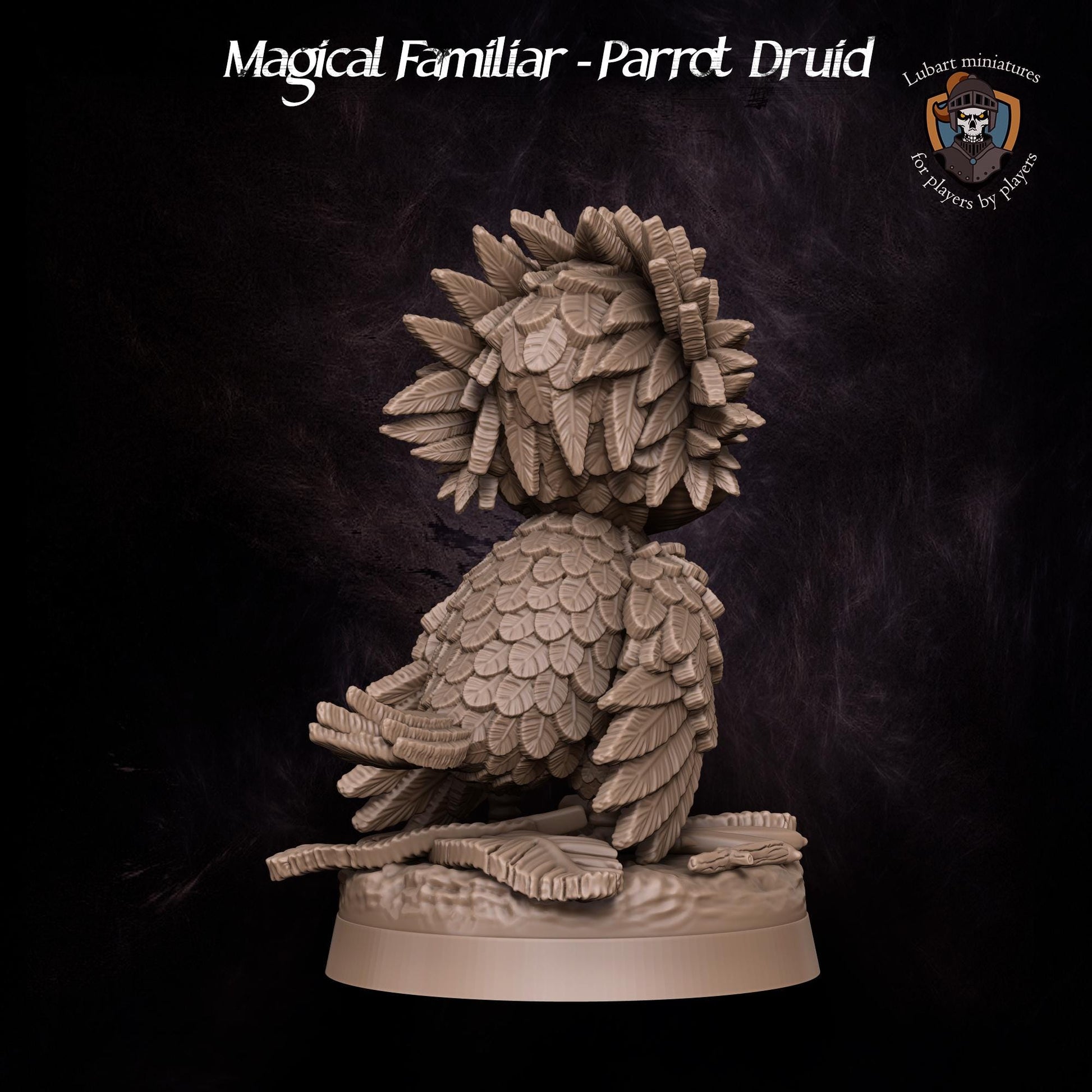 Magical Parrot Druid Familiar by Lubart Miniatures | Unpainted | Print on Demand | Use Code FREESHIP50
