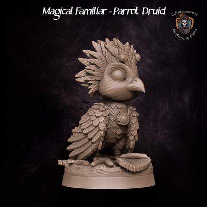 Magical Parrot Druid Familiar by Lubart Miniatures | Unpainted | Print on Demand | Use Code FREESHIP50