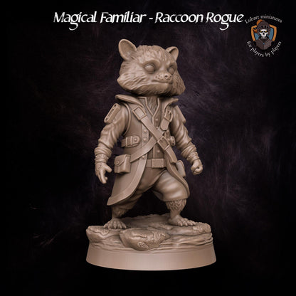 Magical Raccoon Rogue Familiar by Lubart Miniatures | Unpainted | Print on Demand | Use Code FREESHIP50