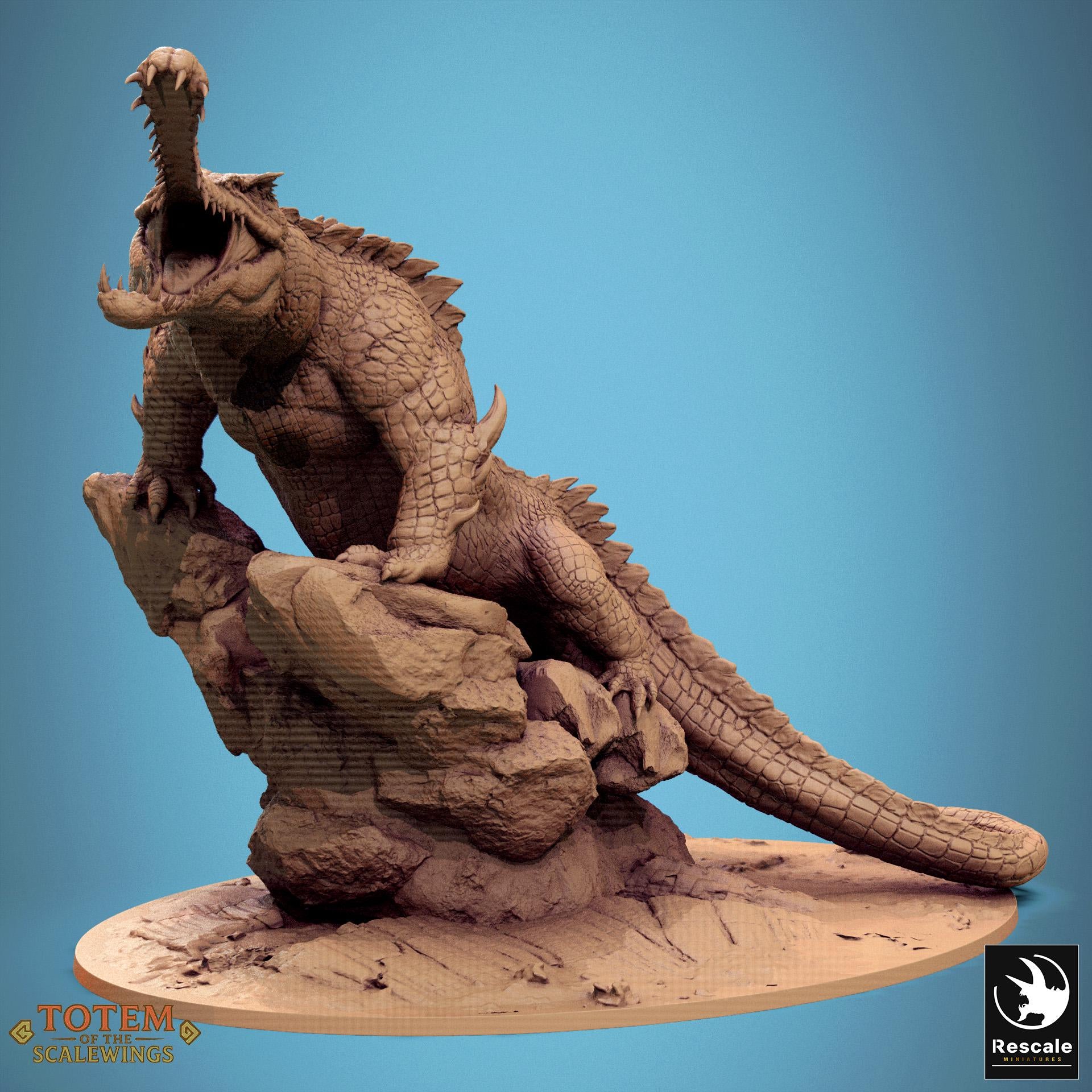 Ancient Alligator by Rescale Miniatures | Unpainted | Print on Demand | Use Code FREESHIP50