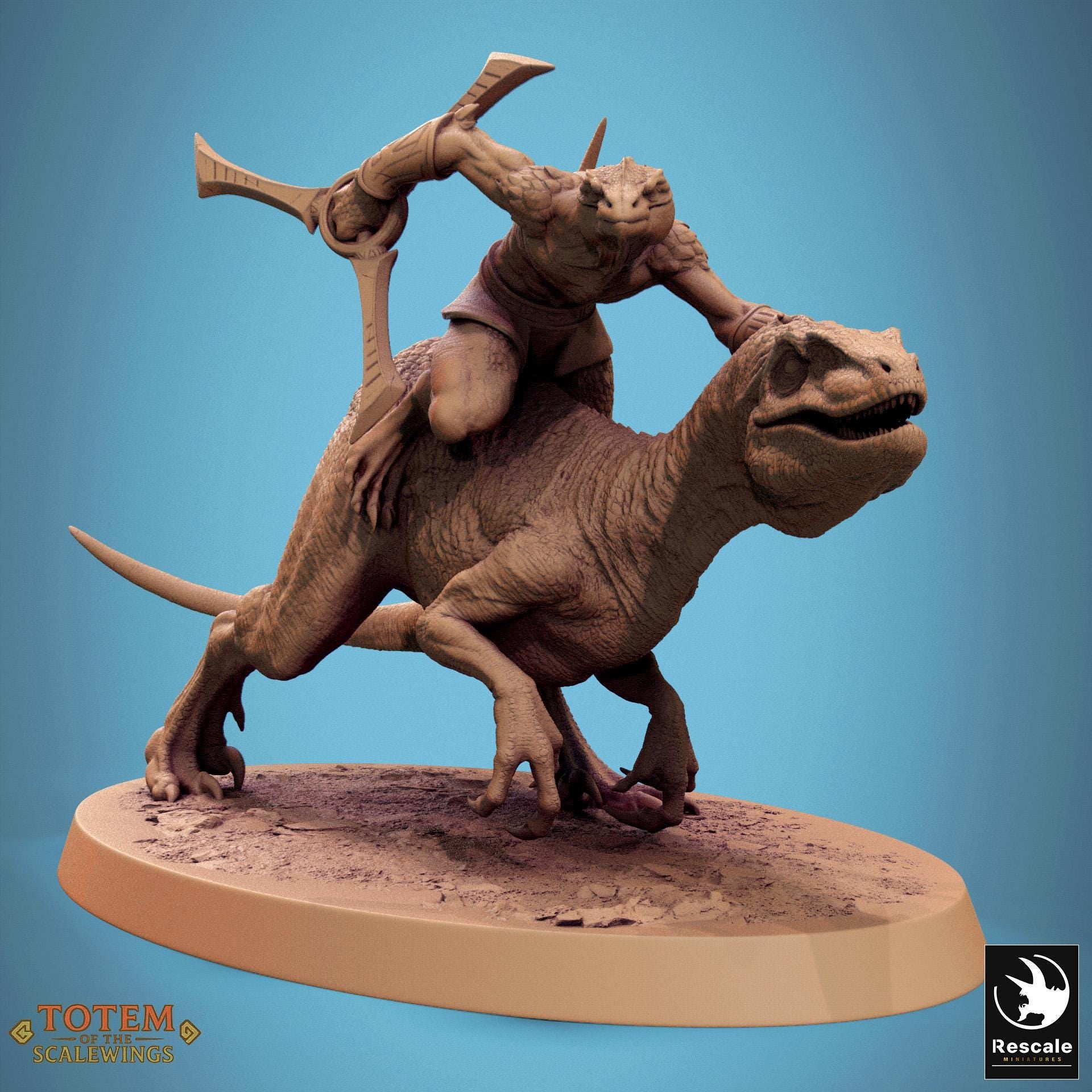 Jurassic Velociraptor, Mounts by Rescale Miniatures | Unpainted | Print on Demand | Use Code FREESHIP50