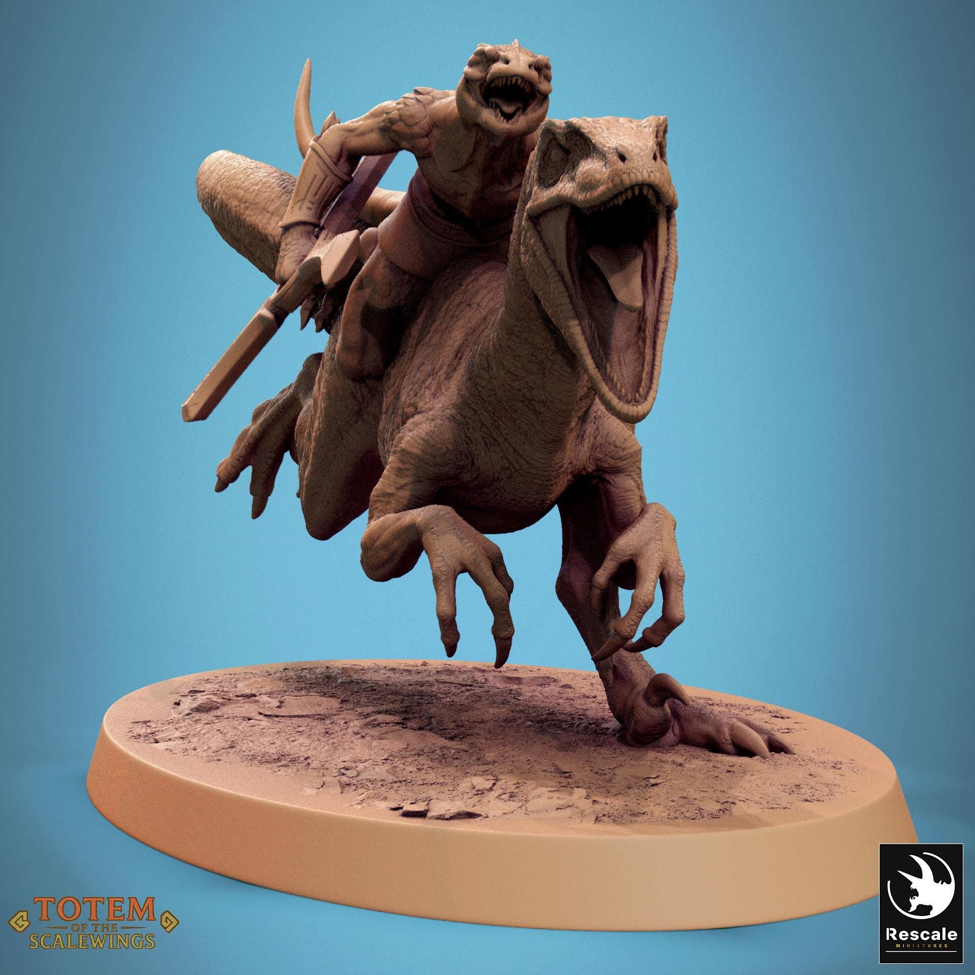 Jurassic Velociraptor, Mounts by Rescale Miniatures | Unpainted | Print on Demand | Use Code FREESHIP50