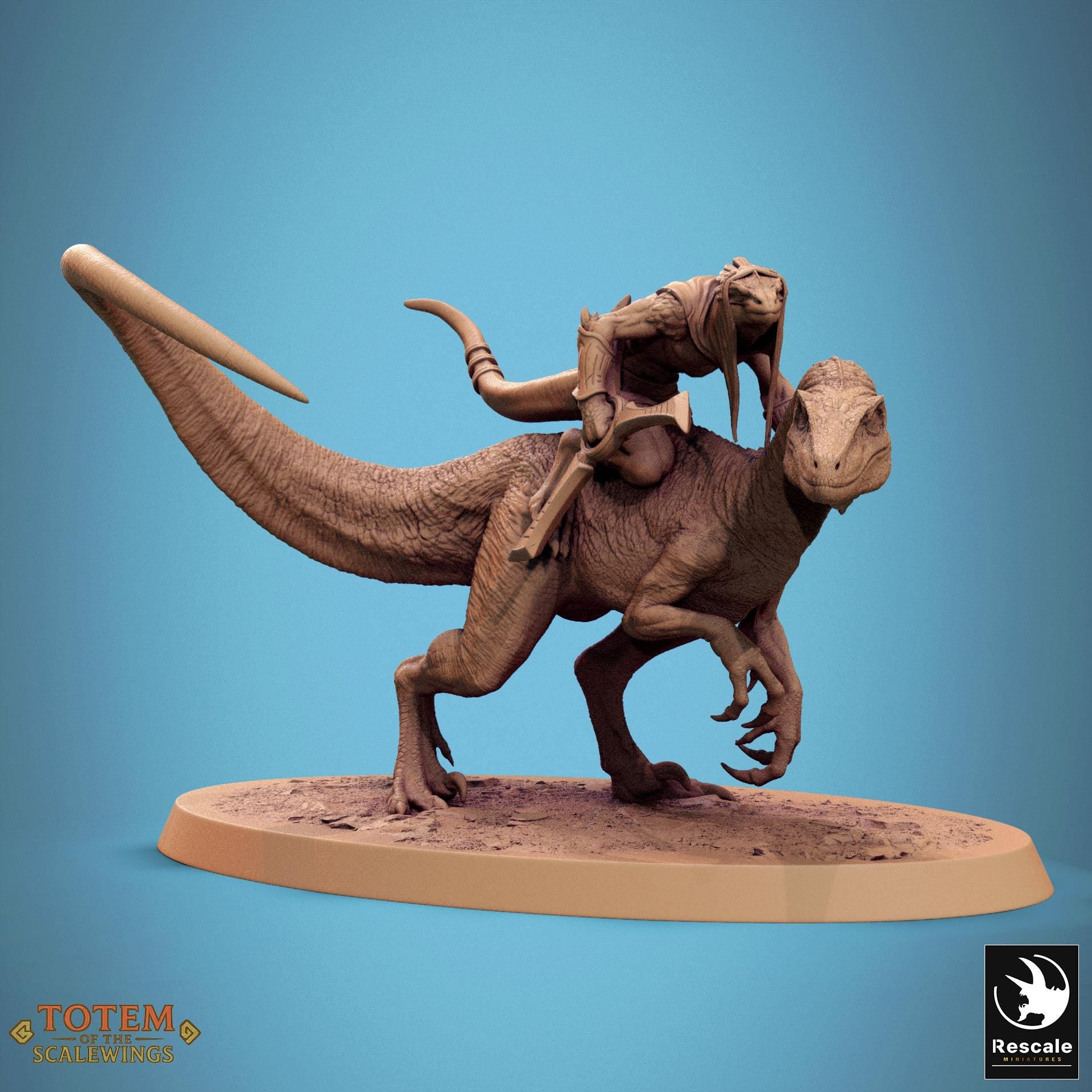 Jurassic Velociraptor, Mounts by Rescale Miniatures | Unpainted | Print on Demand | Use Code FREESHIP50