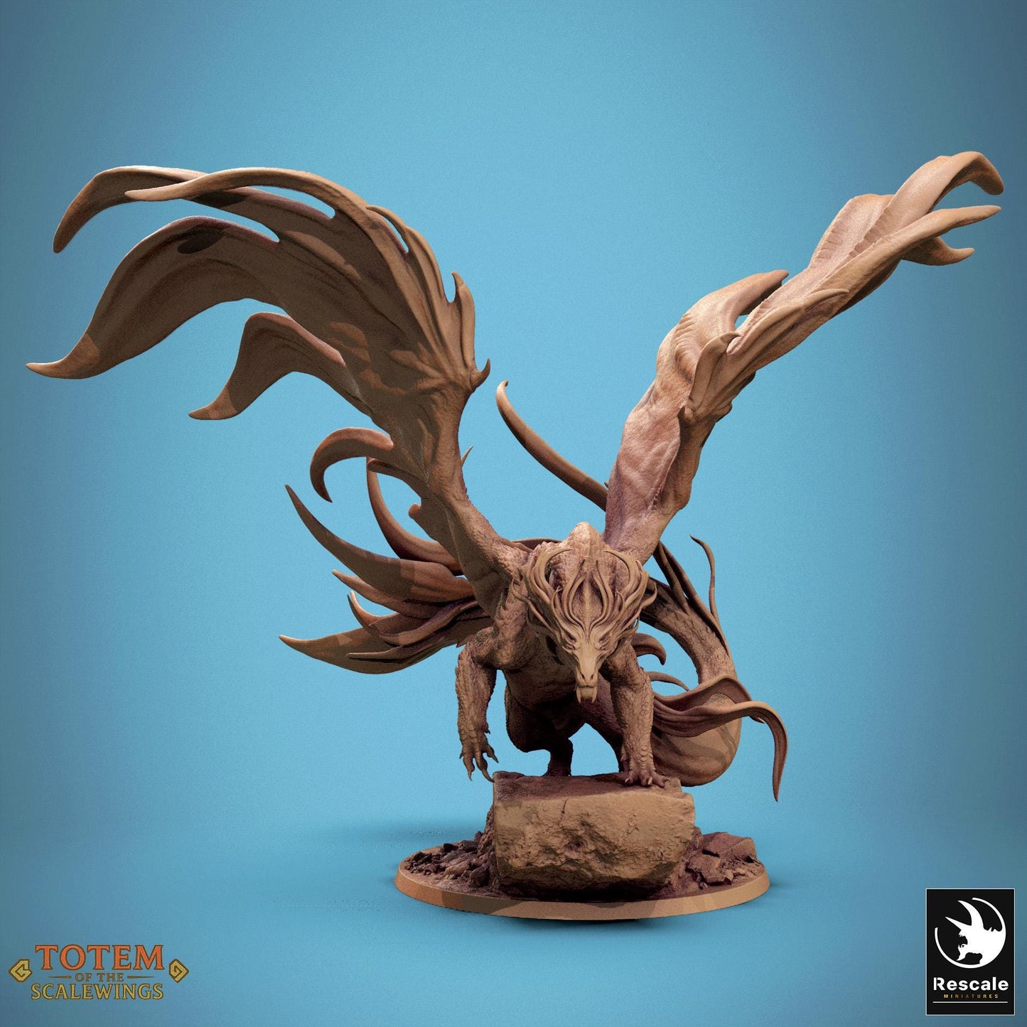 Adult Brass Dragon, 2024 Redesign by Rescale Miniatures | Unpainted | Print on Demand | Use Code FREESHIP50