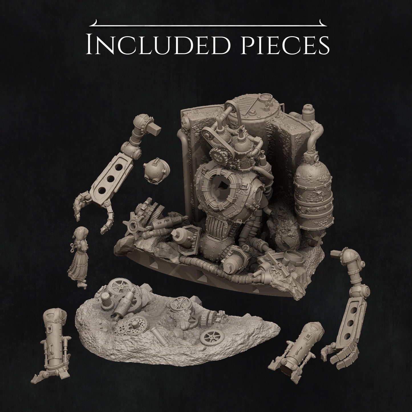 Abandoned Robot Diorama by Nerikson | Unpainted | Print on Demand | Use Code FREESHIP50