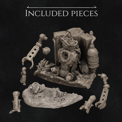 Abandoned Robot Diorama by Nerikson | Unpainted | Print on Demand | Use Code FREESHIP50