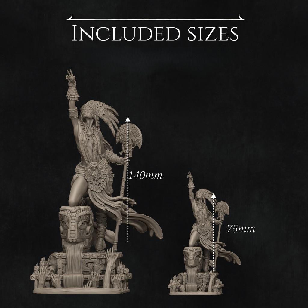 Necalin, the Priestess of Death by Nerikson | Unpainted | Print on Demand | Use Code FREESHIP50