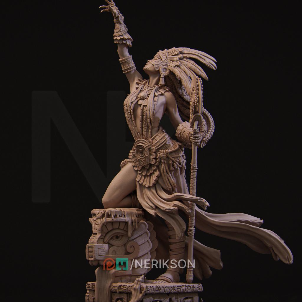 Necalin, the Priestess of Death by Nerikson | Unpainted | Print on Demand | Use Code FREESHIP50