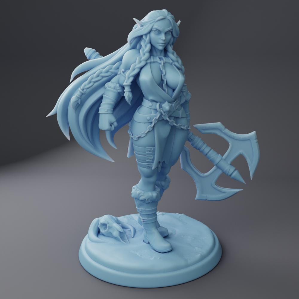 Inga, Barbarian by Twin Goddess Miniatures | Unpainted | Print on Demand | Use Code FREESHIP50