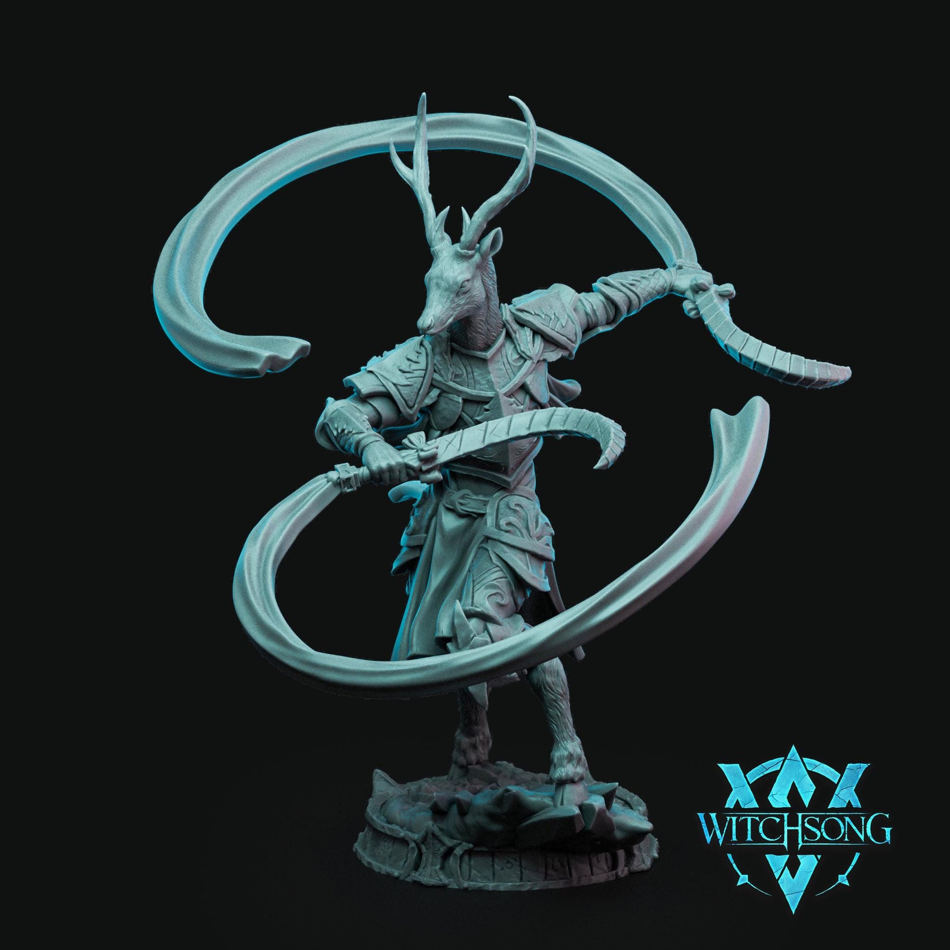 Dancer, Santa's Courser by Witchsong Miniatures | Unpainted | Print on Demand | Use Code FREESHIP50