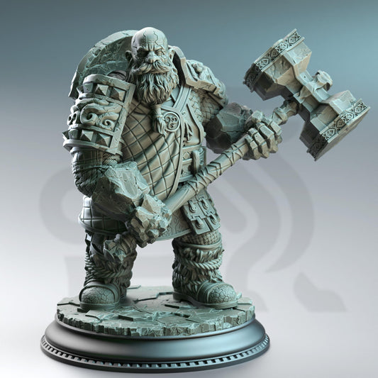 Kilroy of Voksnja, Earth Elemi Dwarf Cleric by DM Stash | Unpainted | Print on Demand | Use Code FREESHIP50