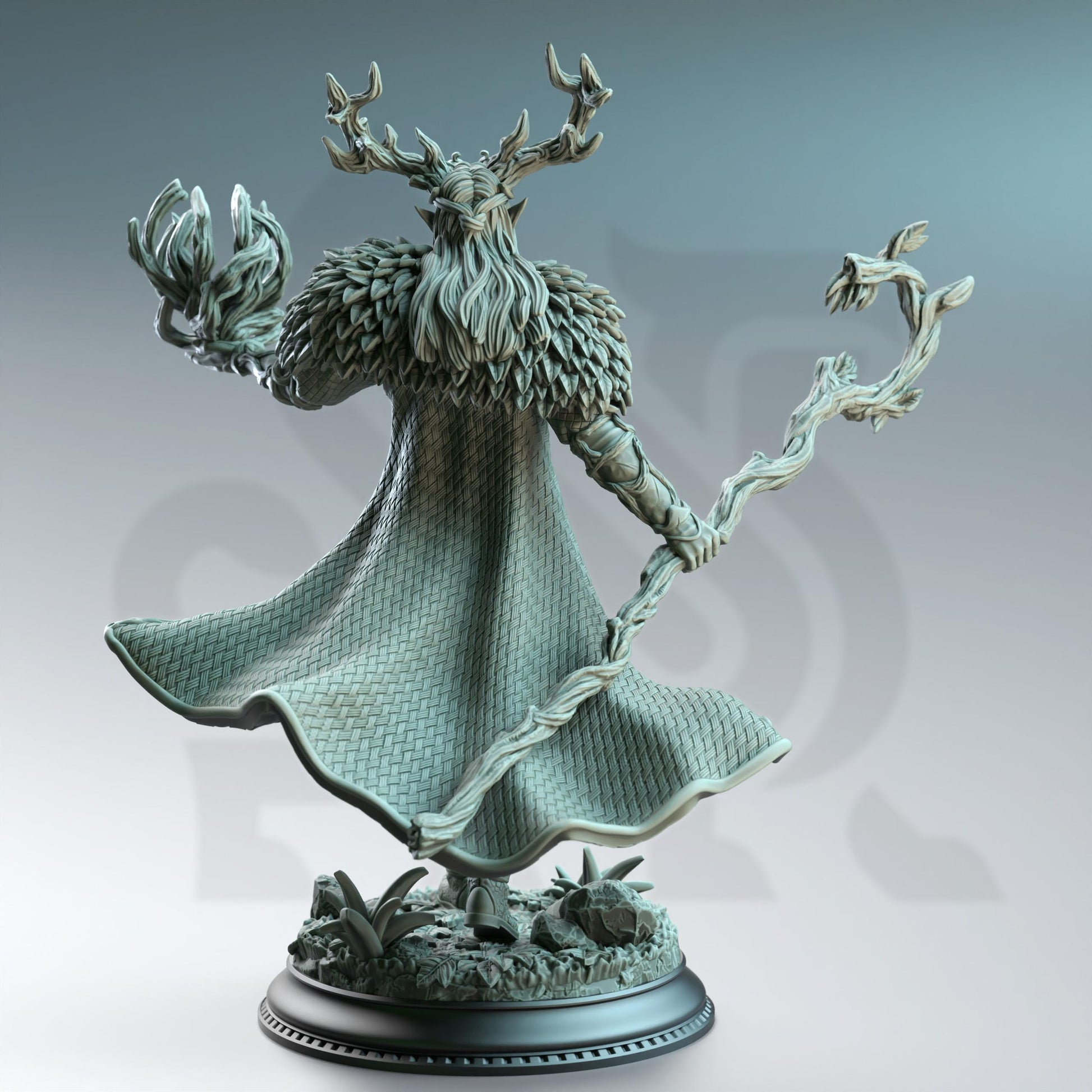Pontifax the Emerald Eyed, Fey Court Wizard by DM Stash | Unpainted | Print on Demand | Use Code FREESHIP50