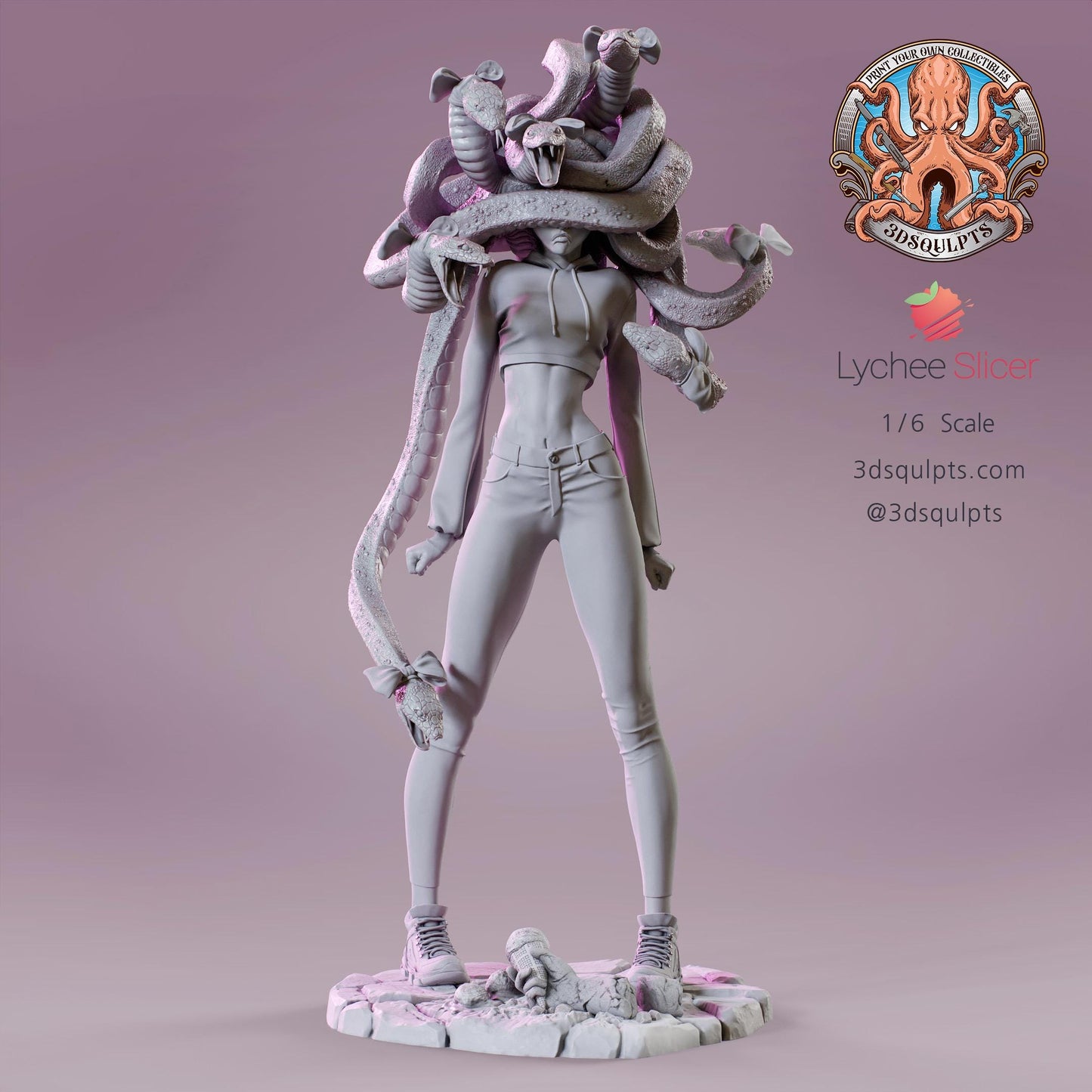 Medusa's First Date by 3dSqulpts | Unpainted | Print on Demand | Use Code FREESHIP50
