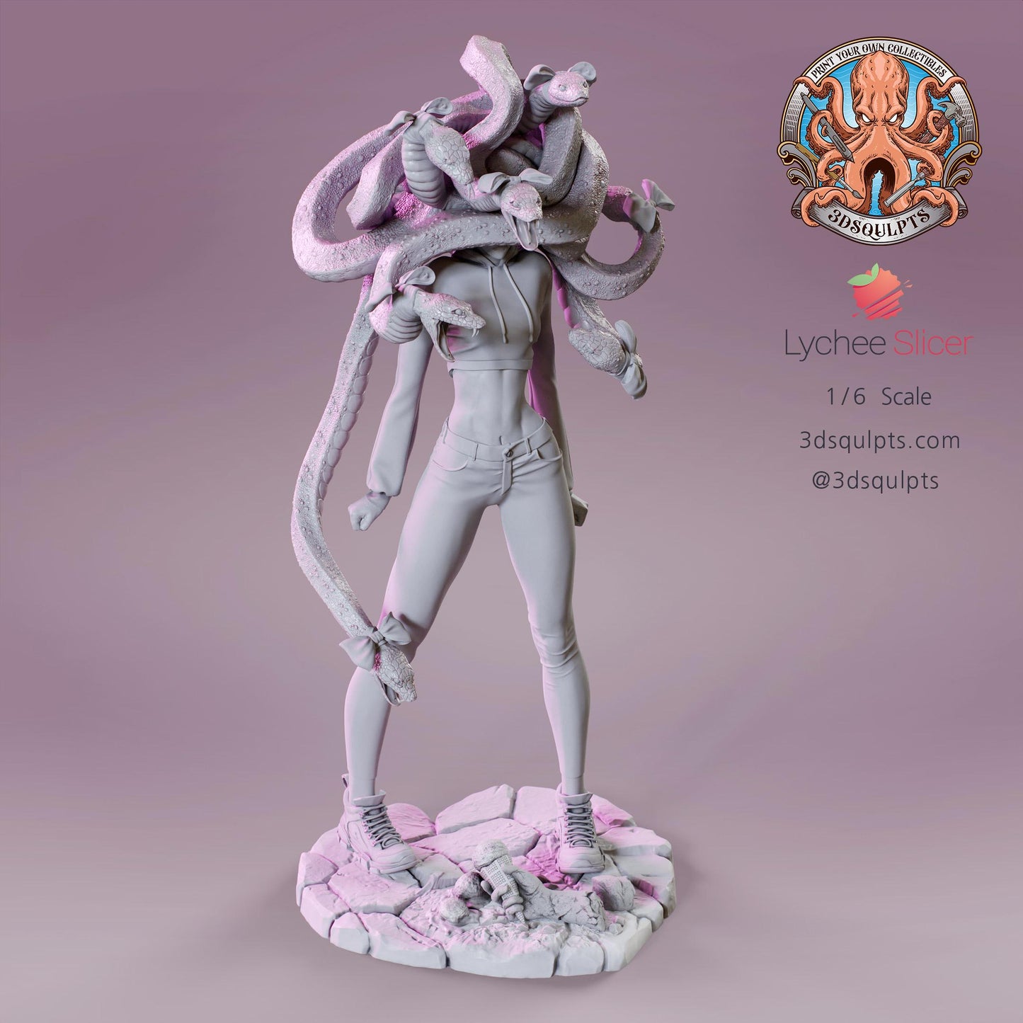 Medusa's First Date by 3dSqulpts | Unpainted | Print on Demand | Use Code FREESHIP50