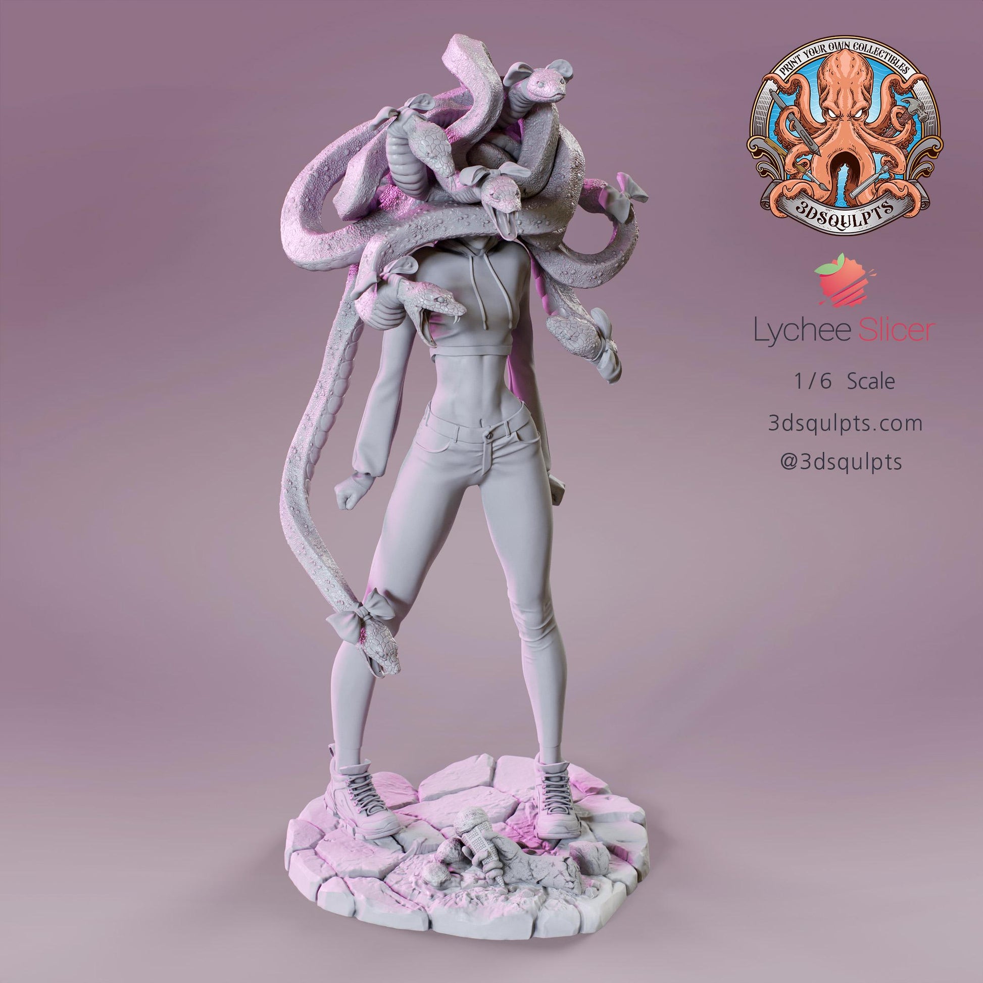 Medusa's First Date by 3dSqulpts | Unpainted | Print on Demand | Use Code FREESHIP50