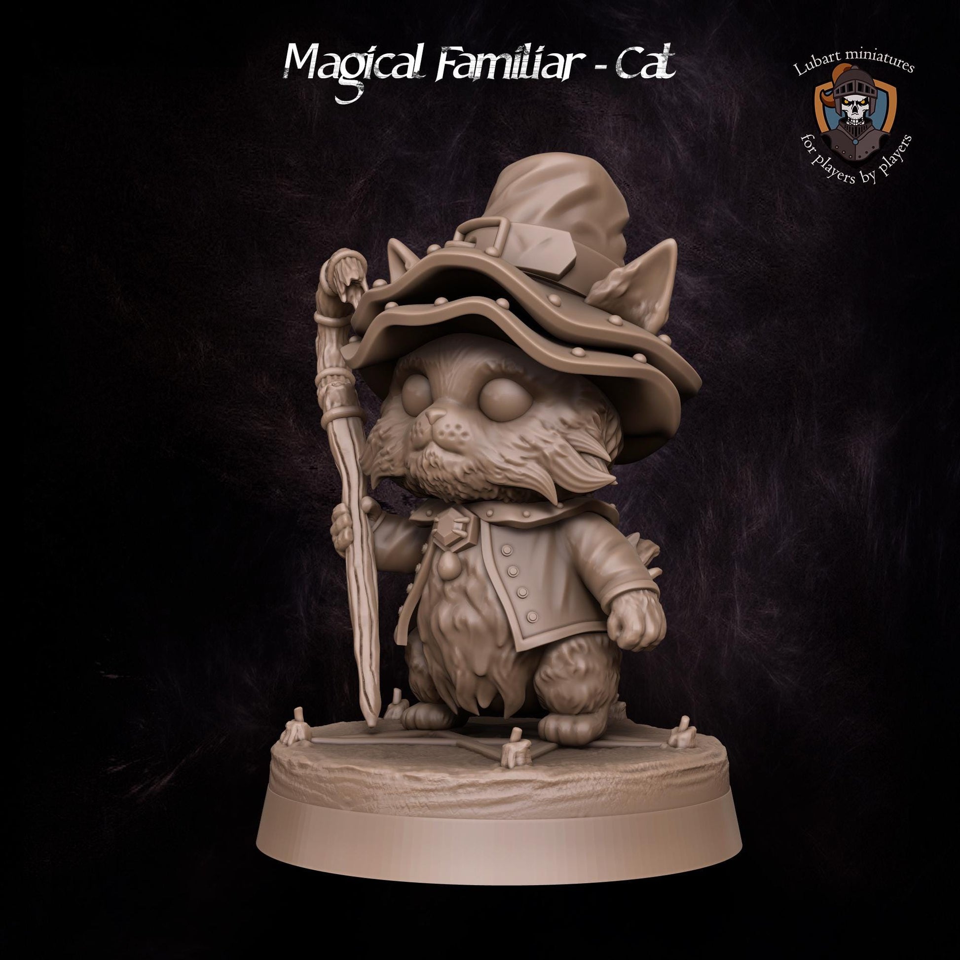 Magical Cat Familiar by Lubart Miniatures | Unpainted | Print on Demand | Use Code FREESHIP50