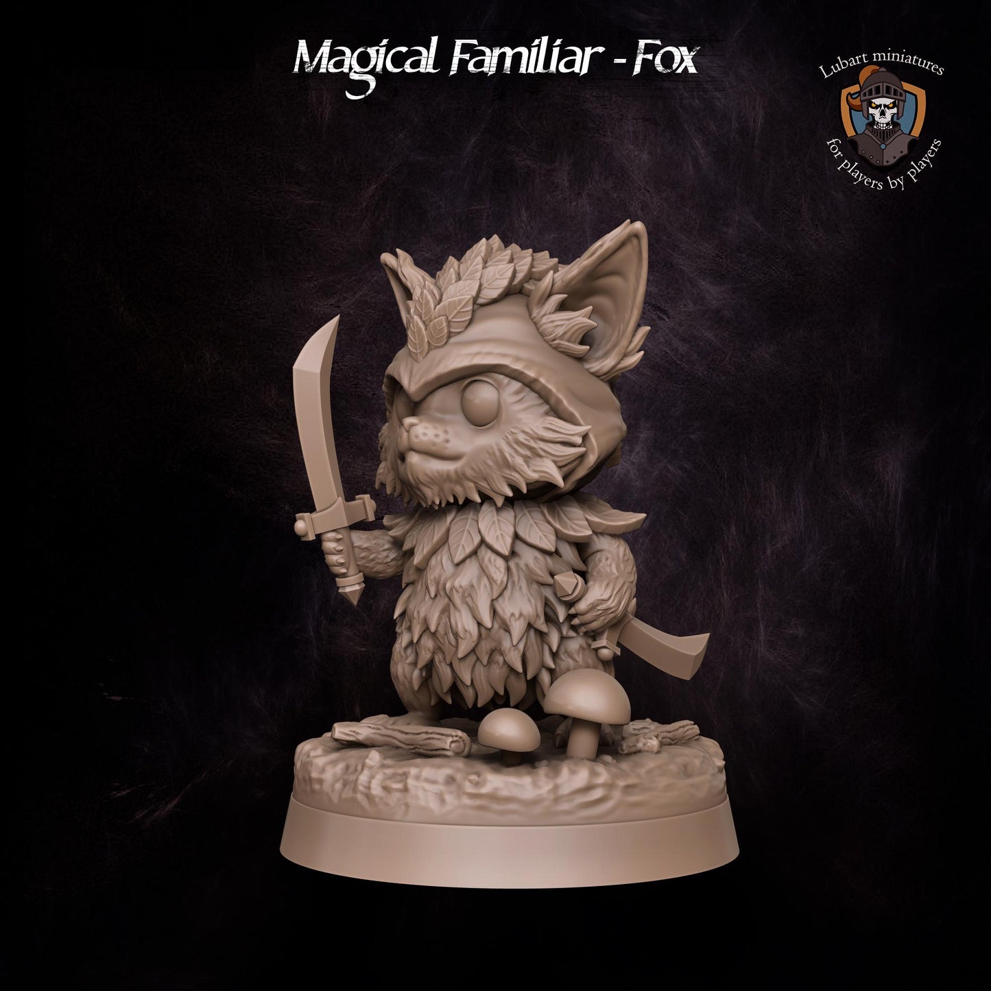 Magical Fox Familiar by Lubart Miniatures | Unpainted | Print on Demand | Use Code FREESHIP50