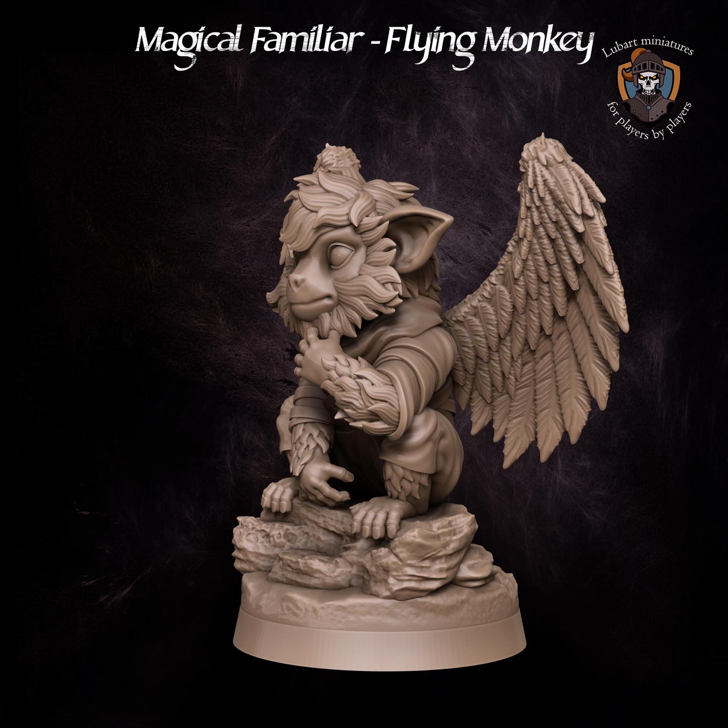 Magical Flying Monkey Familiar by Lubart Miniatures | Unpainted | Print on Demand | Use Code FREESHIP50