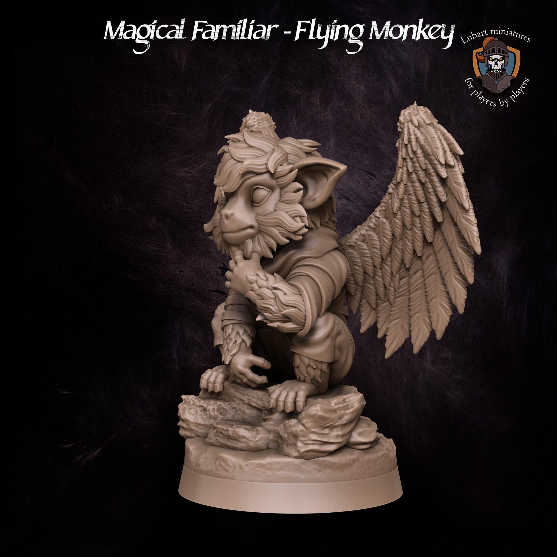 Magical Flying Monkey Familiar by Lubart Miniatures | Unpainted | Print on Demand | Use Code FREESHIP50