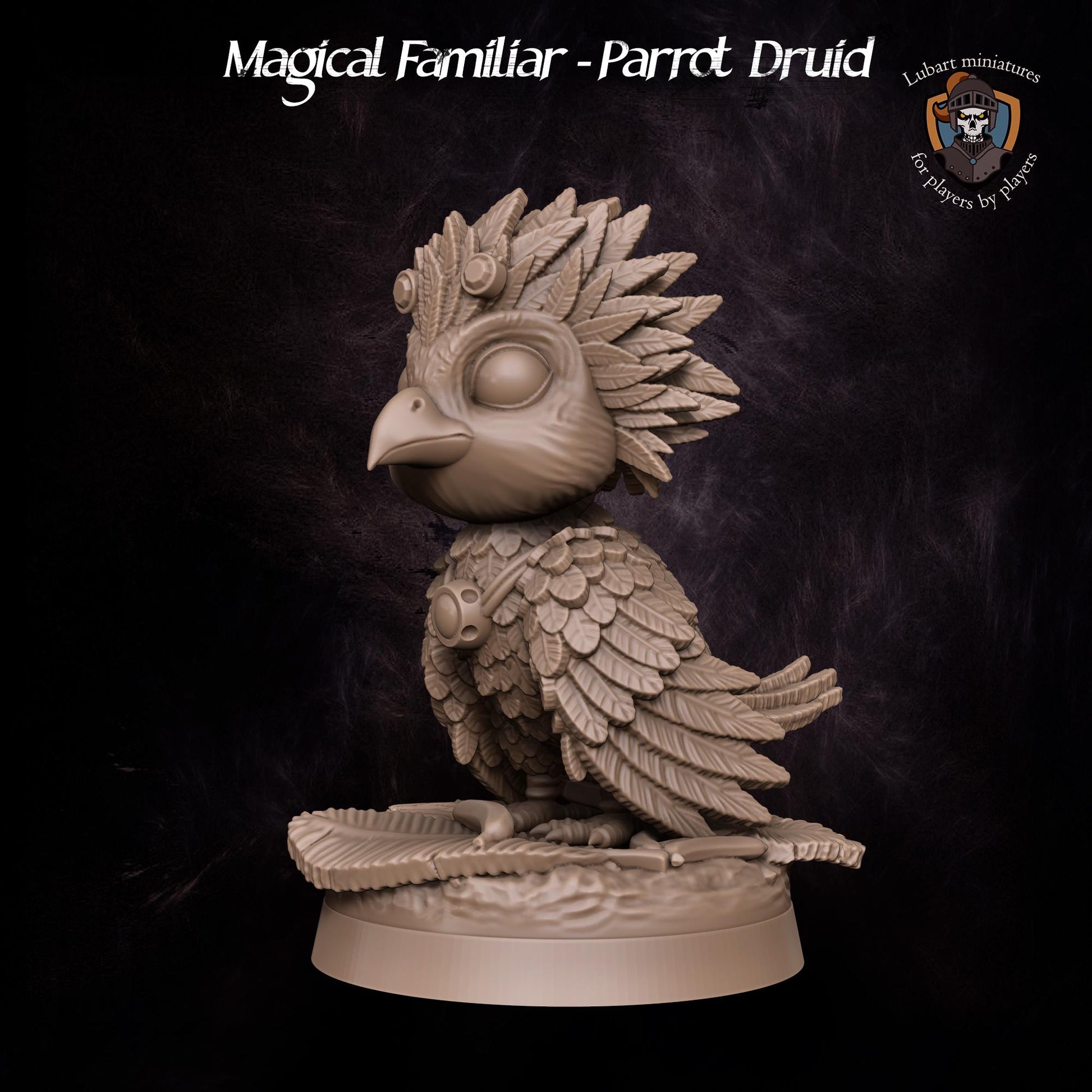 Magical Parrot Druid Familiar by Lubart Miniatures | Unpainted | Print on Demand | Use Code FREESHIP50