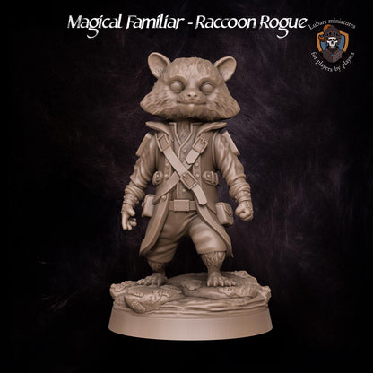 Magical Raccoon Rogue Familiar by Lubart Miniatures | Unpainted | Print on Demand | Use Code FREESHIP50