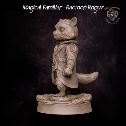 Magical Raccoon Rogue Familiar by Lubart Miniatures | Unpainted | Print on Demand | Use Code FREESHIP50