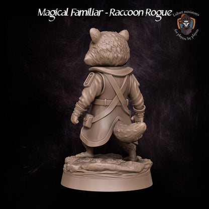Magical Raccoon Rogue Familiar by Lubart Miniatures | Unpainted | Print on Demand | Use Code FREESHIP50