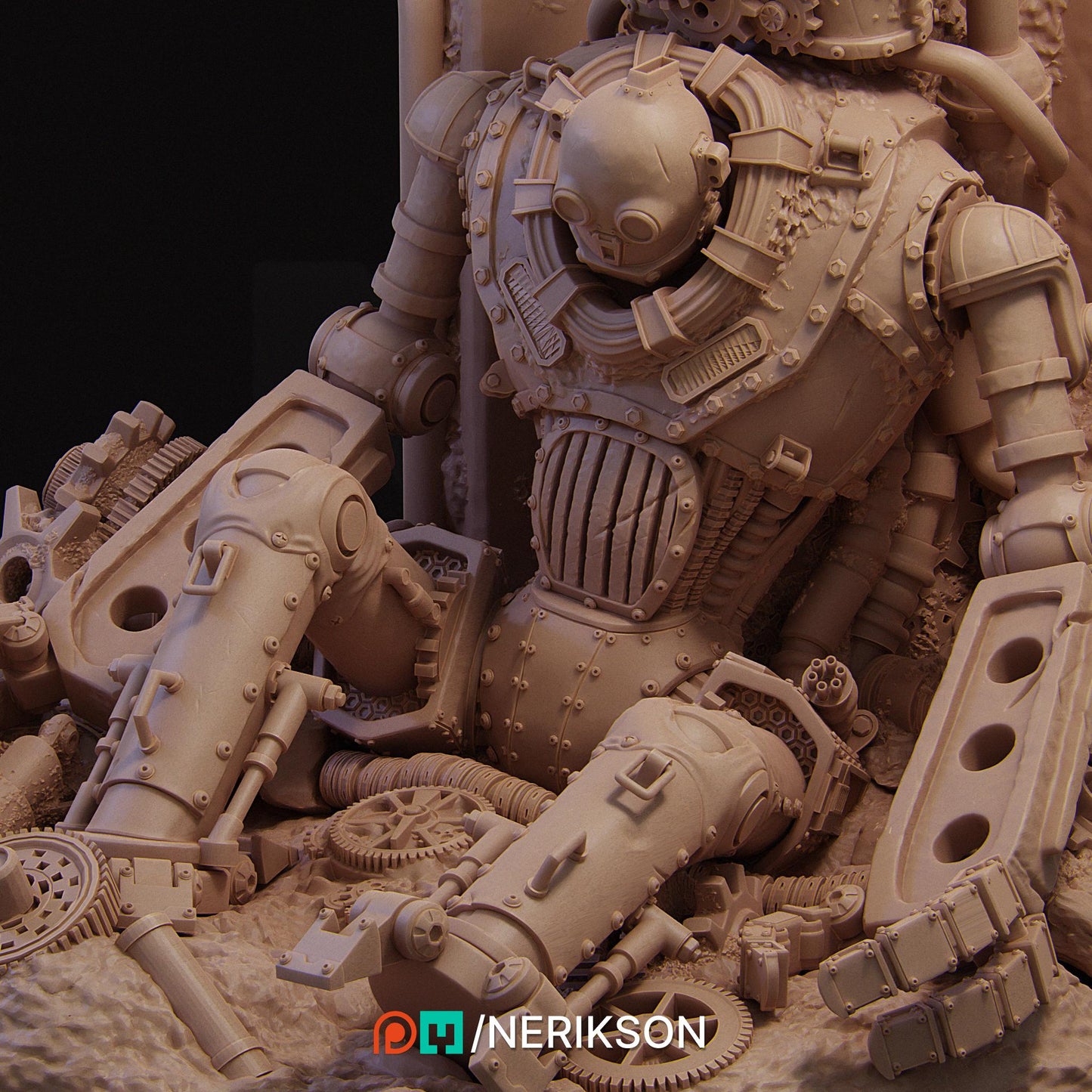 Abandoned Robot Diorama by Nerikson | Unpainted | Print on Demand | Use Code FREESHIP50