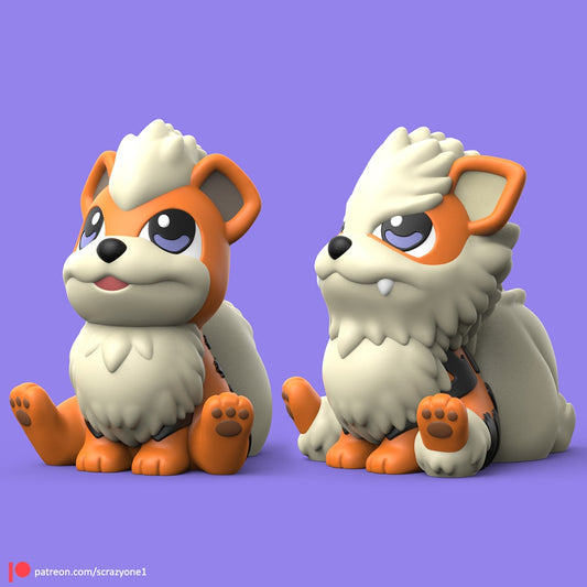 Chibi Flame Dog Monsters by Scrazyone | Please Read Description