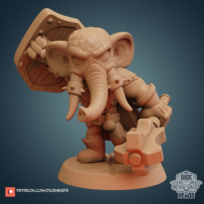 Elephant-folk Adventurers by Dice Heads